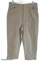 Gloria Vanderbilt Beige Plaid Retro Capri Crop Pants 12 High Waist Stretch 32x21 - £11.70 GBP
