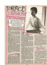 Prince teen magazine pinup clipping 1980&#39;s I strive for perfection Big B... - $1.50