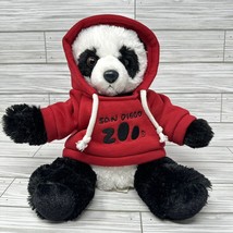 Aurora San Diego Zoo Panda Plush 11 Inch Red Hoodie Jacket Stuffed Animal - £12.34 GBP