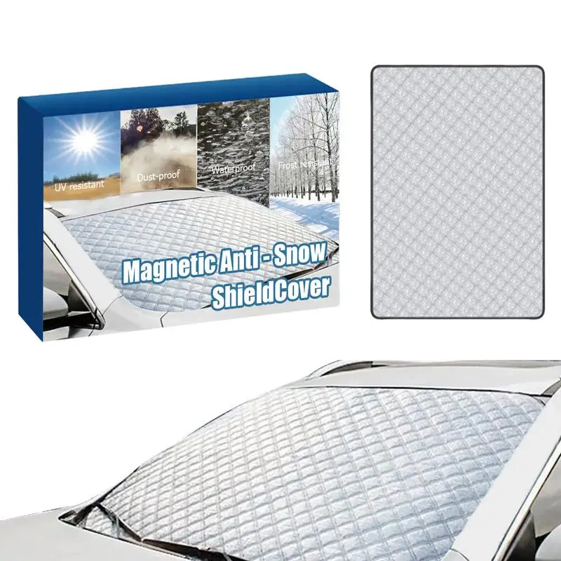 Magnetic Car Cover For Snow Portable Front Window Anti Ice Sunshades Aluminium - £20.79 GBP