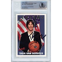 Tara Vanderveer USWNT Signed Team USA 1996 Topps Olympics BGS On-Card Au... - $98.97
