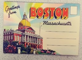 Greetings from Boston Massachusetts 1950&#39;s Souvenir Photo Folder - £7.99 GBP