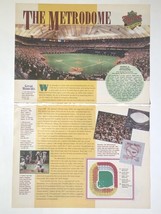 Minnesota Twins Metrodome Two Page 1992 Topps Magazine Print Ad Stadium Feature - £7.95 GBP