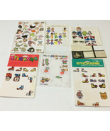 Vintage mixed lot silly clowns and people interchangeable stickers - $366.64 MXN