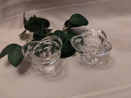 Set Of 10 Vintage Italian Glass Flower Shaped Candle Holders Votives Tea lights - £15.03 GBP