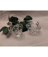 Set Of 10 Vintage Italian Glass Flower Shaped Candle Holders Votives Tea... - $18.69