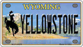 Yellowstone Wyoming Novelty Mini Metal License Plate Tag - $20.46 CAD