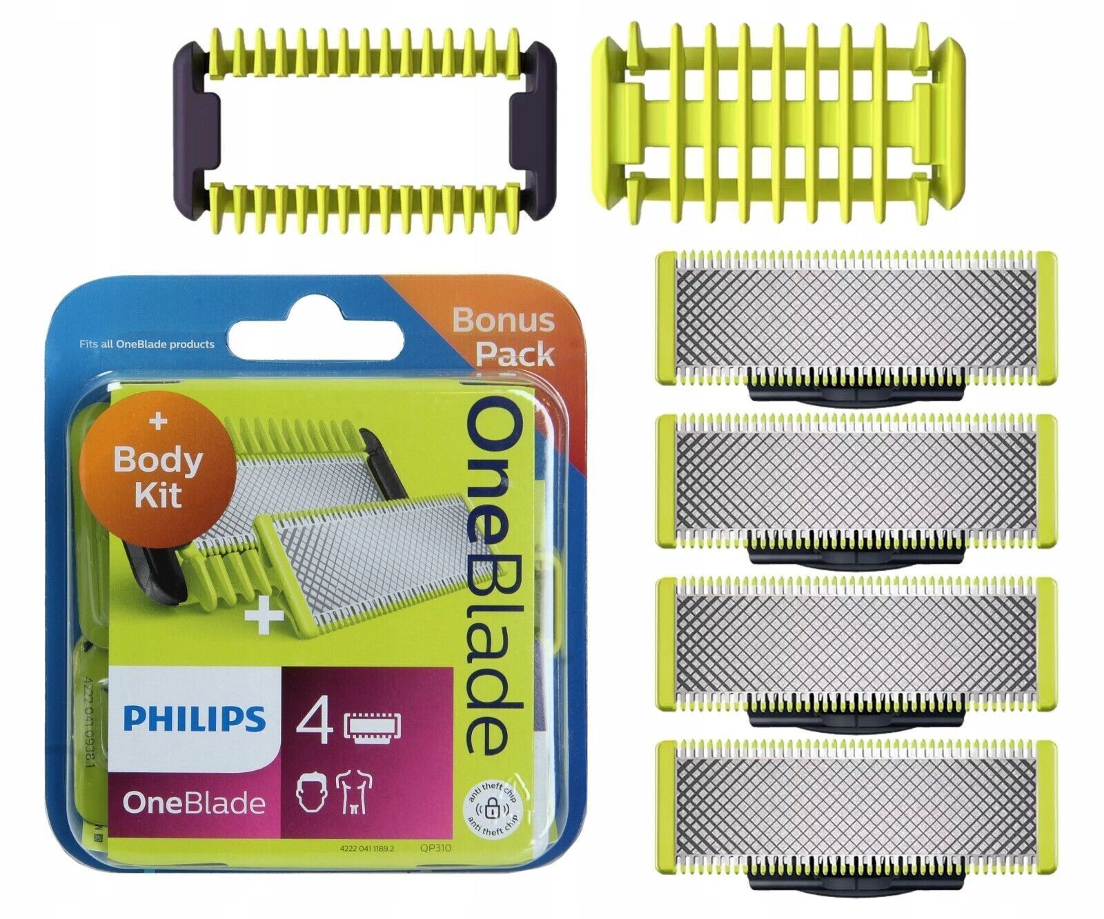 Philips OneBlade QP310/50 Replacement Blades 4 Pieces QP25xx QP26xx QP65xx QP66x - $116.40