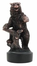 Wall Street Standing Grizzly Bear Statue Bronze Electroplated Resin Figurine - £29.67 GBP