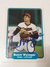 Butch Wynegar Minnesota Twins 1982 Fleer Autograph Card #565 READ DESCRIPTION - £3.88 GBP