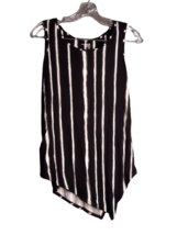 Ruff Hewn Black &amp; White Striped Asymmetrical Hem Tank Top Womens Size XS - £9.49 GBP