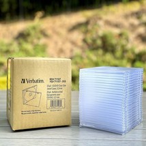 Verbatim CD DVD Blu-Ray Clear Slim Jewel Cases, 5.2 mm – 25 Pack 5 x 5 x... - $23.91