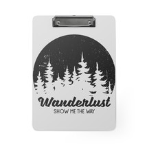 Personalized Adventure Clipboard with Nature-Inspired &#39;Wanderlust&#39; Design - £38.08 GBP
