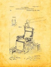 Electro Magneto Therapeutic Chair Patent Print - Golden Look - £6.22 GBP+