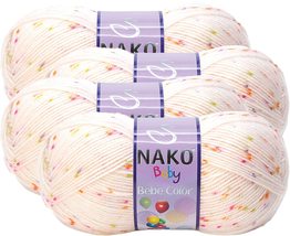 Nako Bebe Color,Baby Knitting Yarn,(4Balls) Each Skein(Ball) 3.53 Oz (100g),You  - £13.37 GBP+