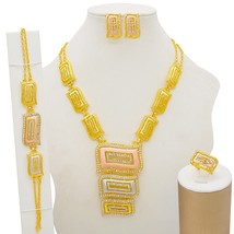 African Jewelry Sets Dubai Gold Color Nigeria Bridal Wedding Gifts Party For Wom - £22.35 GBP