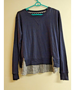 Jane and Bleecker navy blue and paid PJ top   Size Medium - $23.00 CAD