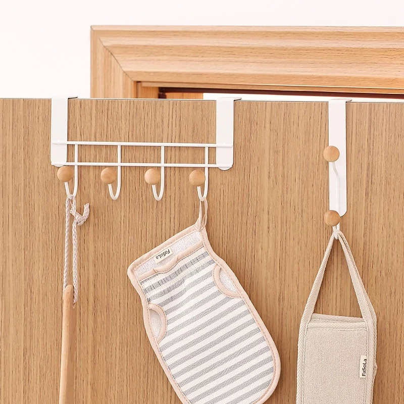 House Home Punch-Free Door Hooks Kitchen Cabinet Hook Clothes Hanger Hat Scarf C - £19.69 GBP