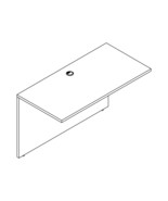 Lorell 24 x 48 x 29 in. Prominence 2.0 Bridge Laminate Desk Unit Gray Elm - $459.92 CAD