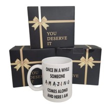 Mug SOMEONE AMAZING COMES ALONG AND HERE I AM Doubled-Sided Design Gift ... - £10.09 GBP