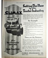 1919 CLIMAX ENGINEERING CO-NO TROUBLE ENGINE-FARM TRACTORS Antique Print... - $14.55
