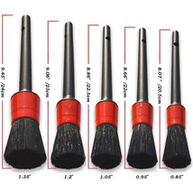 Detailing Brush Set -5 Different Sizes Premium Natural Boar Hair Mixed F... - $12.95