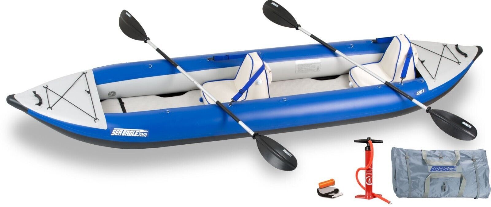 Sea Eagle 420x Deluxe Explorer Package Inflatable Kayak Class 4 Whitewater Rapid - $1,099.00