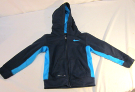 Nike THERMA-FIT Dark Blue &amp; Light Blue Full Zip Up Toddler Hoodie Sweater 4 - £12.02 GBP