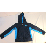 NIKE THERMA-FIT DARK BLUE &amp; LIGHT BLUE FULL ZIP UP TODDLER HOODIE SWEATER 4 - $19.55 CAD