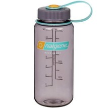 Nalgene Sustain 16oz Wide Mouth Bottle (Aubergine) Recycled Reusable Purple - £11.33 GBP