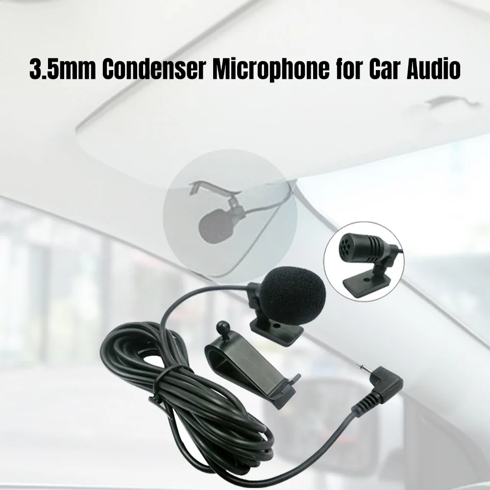 Wired Microphone Mic For Aux Bluetooth Car Audio Vehicle Supplies Auxiliary - £10.07 GBP