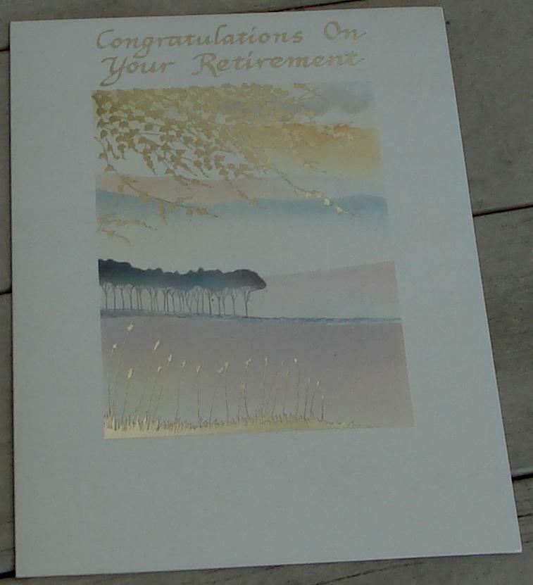 NEVER USED Vintage Happy Retirement Greeting Card, GREAT CND - $1.97