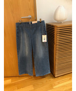NYDJ Pull on Wide Leg Capri Jeans Women&#39;s size 6 Clean Horizon Elastic W... - £36.59 GBP