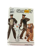 Simplicity 9810 Adult Child Costume Sewing Pattern Bunny Lion Bear Leopard Uncut - £6.22 GBP