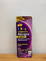 Allegra Children&#39;s Non-Drowsy Indoor/Outdoor 12HR Allergy Relief-8oz Grape 4/26 - £13.73 GBP