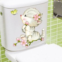 Cute Cat Wall Sticker, Kitty Self-adhesive Stickers 30x20cm - $5.30