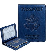 Leather Passport Holder Vaccination Card Wallet Blocking Cover Protector... - £11.00 GBP