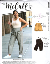 McCalls M8148 Misses 18 to 24 Learn to Sew Shorts and Pants Uncut Sewing Pattern - £11.70 GBP