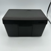 Rubbermaid Card File Recipe Storage Container Black Top Closure Plastic - £7.71 GBP