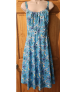 Disney Sleeveless Dress Women Size 16 Blue Floral Summer School - $19.80