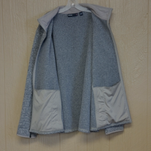 Swiss Tech Mens Sweater Jacket sz 3XL (54-56) Gray Tan Fleece Pockets - £30.45 GBP