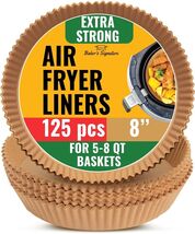 125Pcs 8” round Air Fryer Paper Liners,Disposable Liners for 5-8 Qt Basket - $27.41