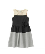 Crazy 8 Girls Black Grey Tan Colorblock Ponte Floral Sleeveless Dress Sz... - £23.35 GBP