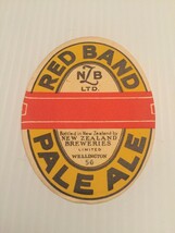 Vintage “RED BAND Pale Ale” by N. Z. Breweries Ltd. New Zealand . Origin... - £5.97 GBP