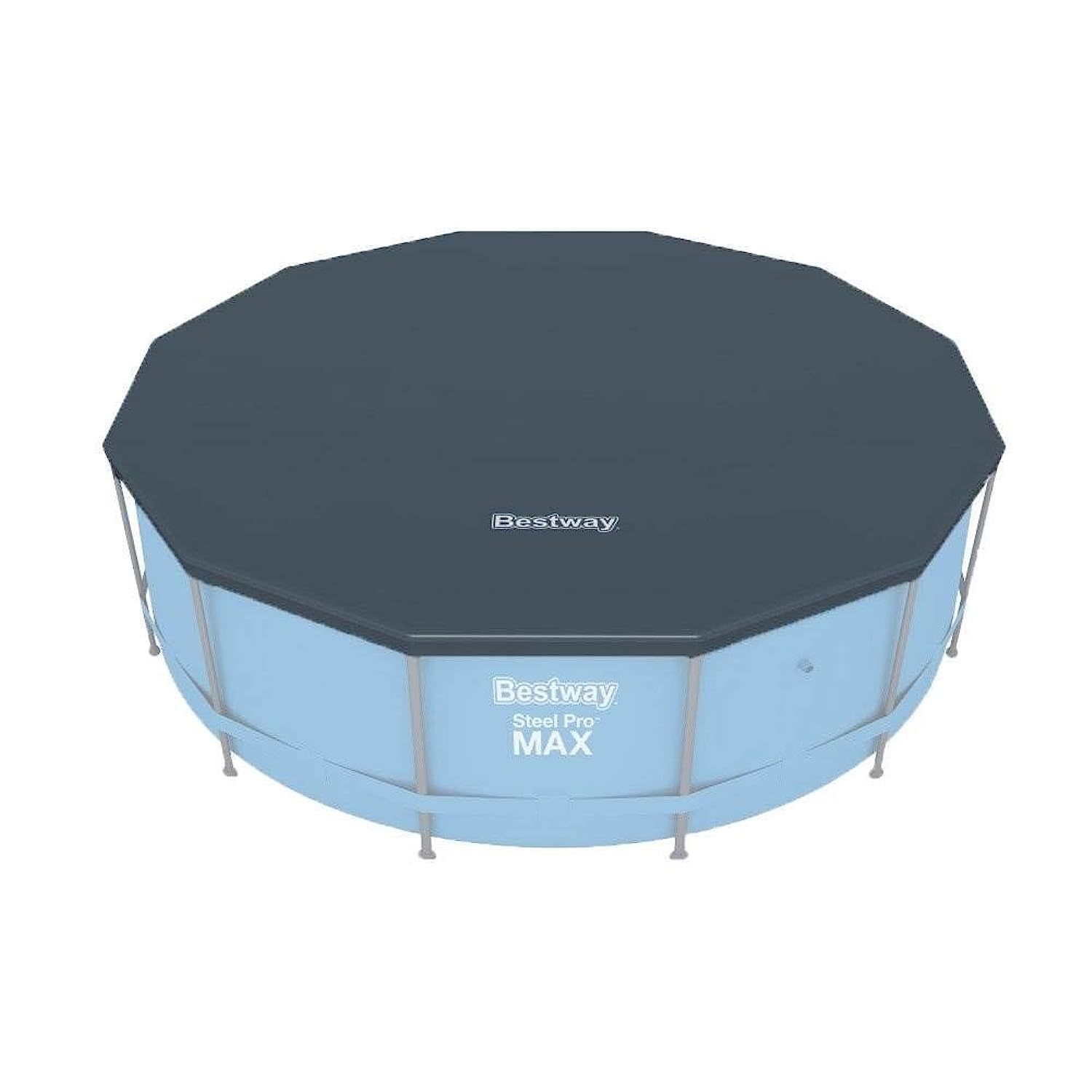 Bestway Flowclear PVC Round 12 Foot Pool Cover for Above Ground Frame Pools with - $36.99