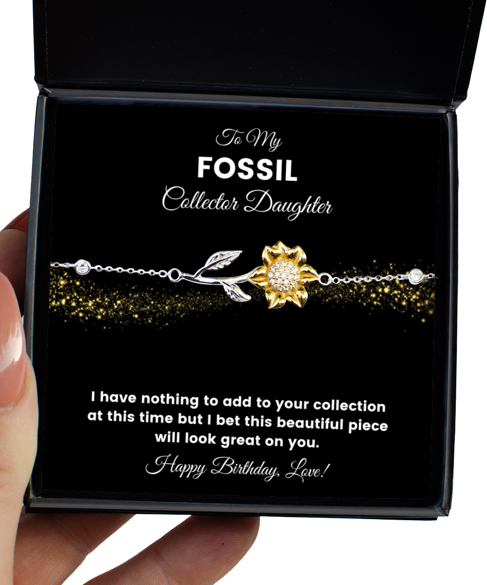 Fossil Collector Daughter Bracelet Birthday Gifts - Sunflower Bracelet Jewelry