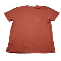 Volcom Shirt Mens 2XL Orange Short Sleeve Crew Neck Cotton Pocket Casual Tee - £13.97 GBP