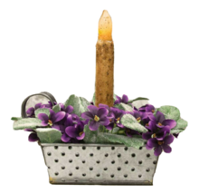 Country Grater Candle Holder in Distressed Metal image 2
