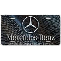 Mercedes-Benz Inspired Art Gray/Carbon FLAT Aluminum Novelty License Tag Plate - £12.79 GBP