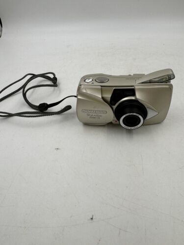 Olympus Stylus Epic Zoom 115 Point and Shoot 35mm Camera Scratched Battery Test - $86.02